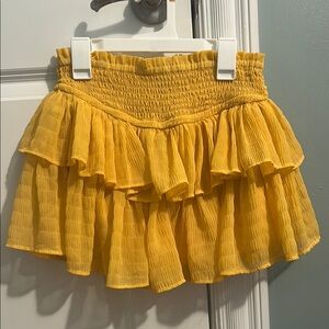 Forever 21 Yellow Ruffled Skirt
